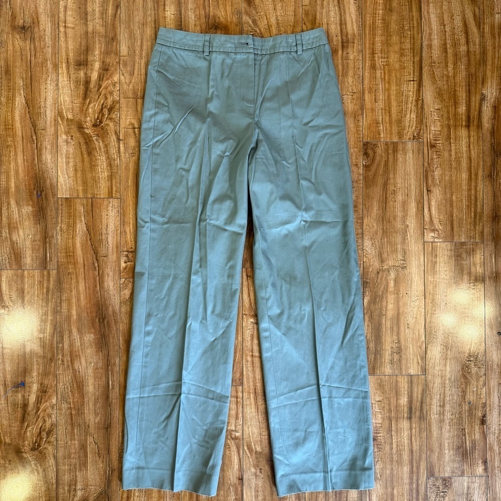 Talbots Women’s Green Sage Khaki Chinos Pants Cotton Size 6